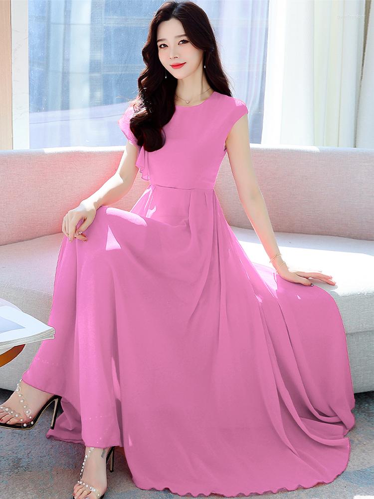 Casual Dresses Women Summer Chiffon Maxi Dress Beach Red Clothing Elegant Party Long Bodycon Prom For 2023 Fashion Vacation, Purple
Casual Dresses Women Summer Chiffon Maxi Dress Beach Red Clothing Elegant Party Long Bodycon Prom For 2023 Fashion Vacation, Purple