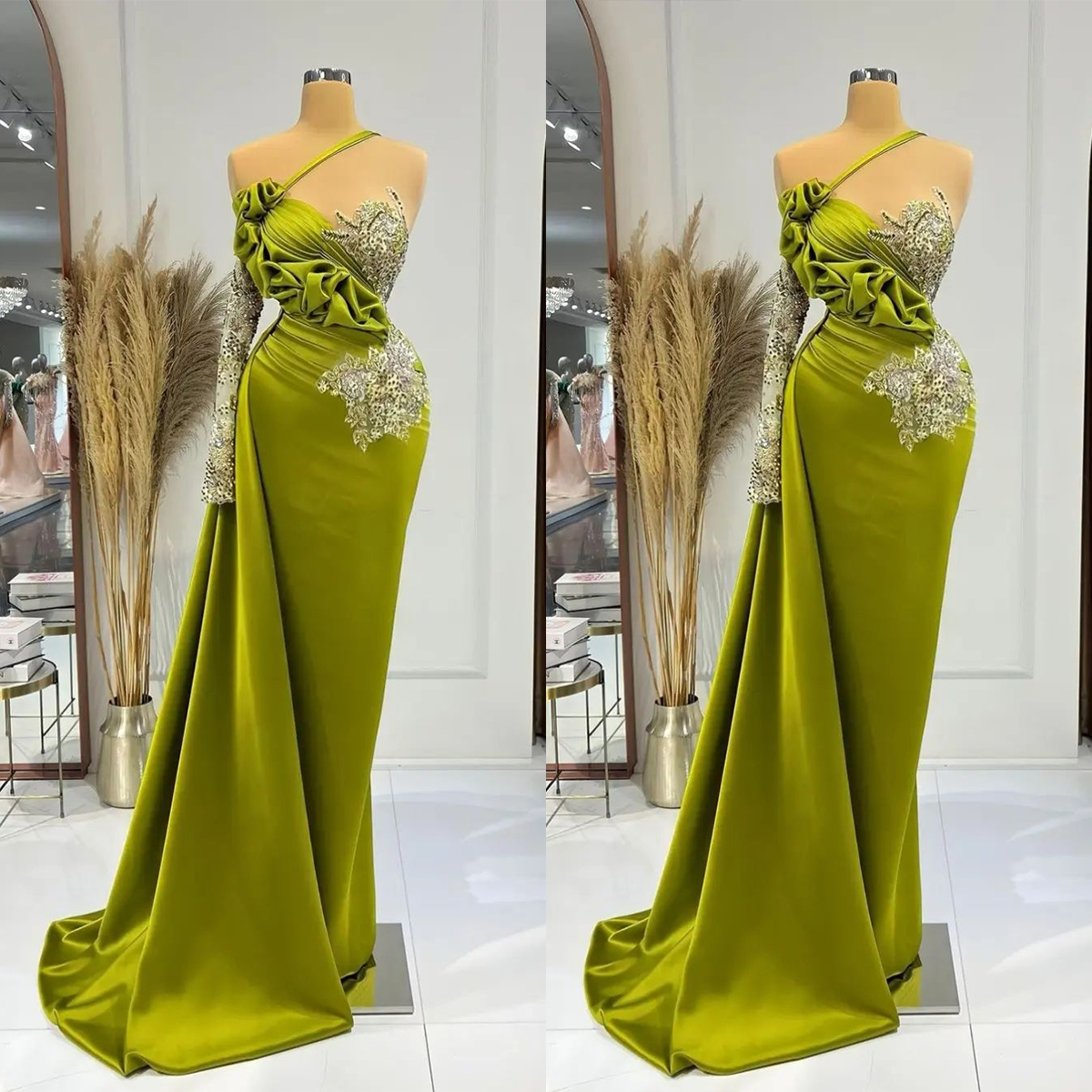 Gorgeous Mermaid Prom Dresses Halter Sweetheart Satin One Sleeve Applicant Designer Ruched Court Gown Custom Made Party Dress Plus Size Vestido De Noite, Purple
Gorgeous Mermaid Prom Dresses Halter Sweetheart Satin One Sleeve Applicant Designer Ruched Court Gown Custom Made Party Dress Plus Size Vestido De Noite, Purple