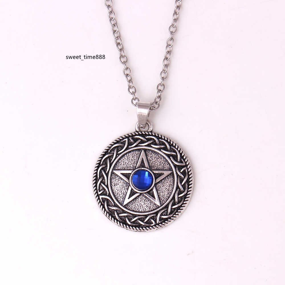HY154 High popularity link chain jewelry hot five-pointed star round talisman religious pendant necklace with gemstone
HY154 High popularity link chain jewelry hot five-pointed star round talisman religious pendant necklace with gemstone