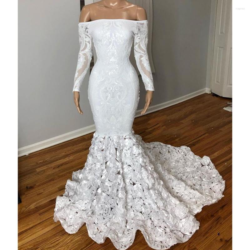 Party Dresses African White Mermaid Prom Dress 2023 Sexy Long Sleeves Sequined 3D Floral Evening Formal Gown Pageant CP374, Same as pictures
Party Dresses African White Mermaid Prom Dress 2023 Sexy Long Sleeves Sequined 3D Floral Evening Formal Gown Pageant CP374, Same as pictures