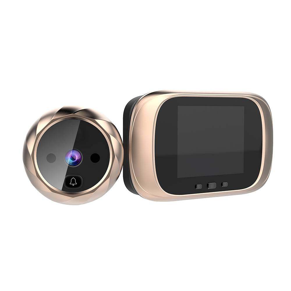 2.8 Inch Night Vision Visual Doorbell with Built-in Memory Camera for Taking Photos Circulating Storage Digital Electronic Cat Eyes DD1