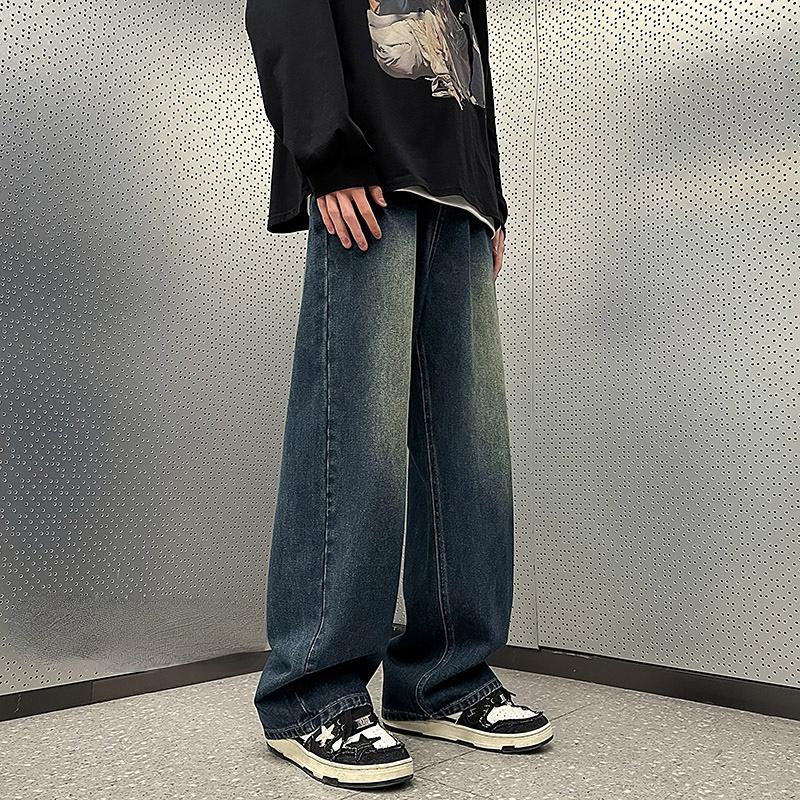 Men's Jeans Men's Washed Summer Loose Straight Trend Ice Silk Denim For Men Wide Leg Mopping Daddy Pants Trousers Z45, Blue
Men's Jeans Men's Washed Summer Loose Straight Trend Ice Silk Denim For Men Wide Leg Mopping Daddy Pants Trousers Z45, Blue