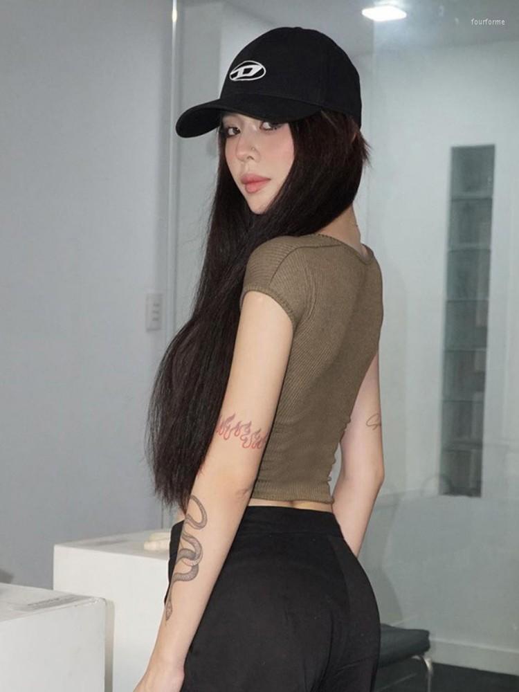 Women's T Shirts Hollow Out Short Aesthetic Clothes Patchwork Sleeve T-shirts For Women Square Collar Slim Ropa Mujer Streetwear Y2k Top, Khaki t shirts
Women's T Shirts Hollow Out Short Aesthetic Clothes Patchwork Sleeve T-shirts For Women Square Collar Slim Ropa Mujer Streetwear Y2k Top, Khaki t shirts