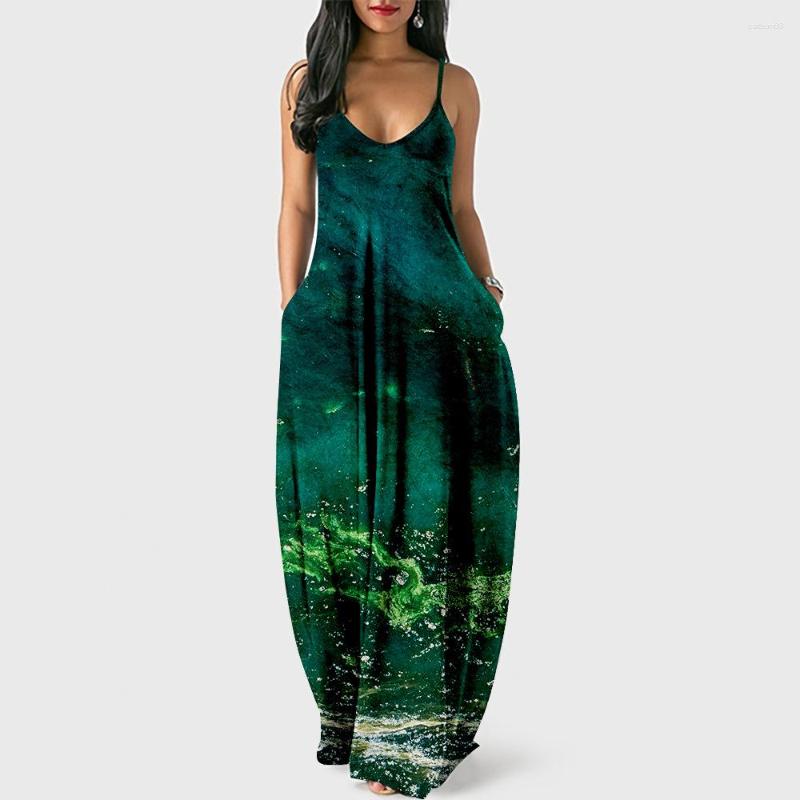 Casual Dresses Women Long Pullover Dress Fashion Sleeveless Suspender Luxury Green Printing High Quality Skirt
Casual Dresses Women Long Pullover Dress Fashion Sleeveless Suspender Luxury Green Printing High Quality Skirt