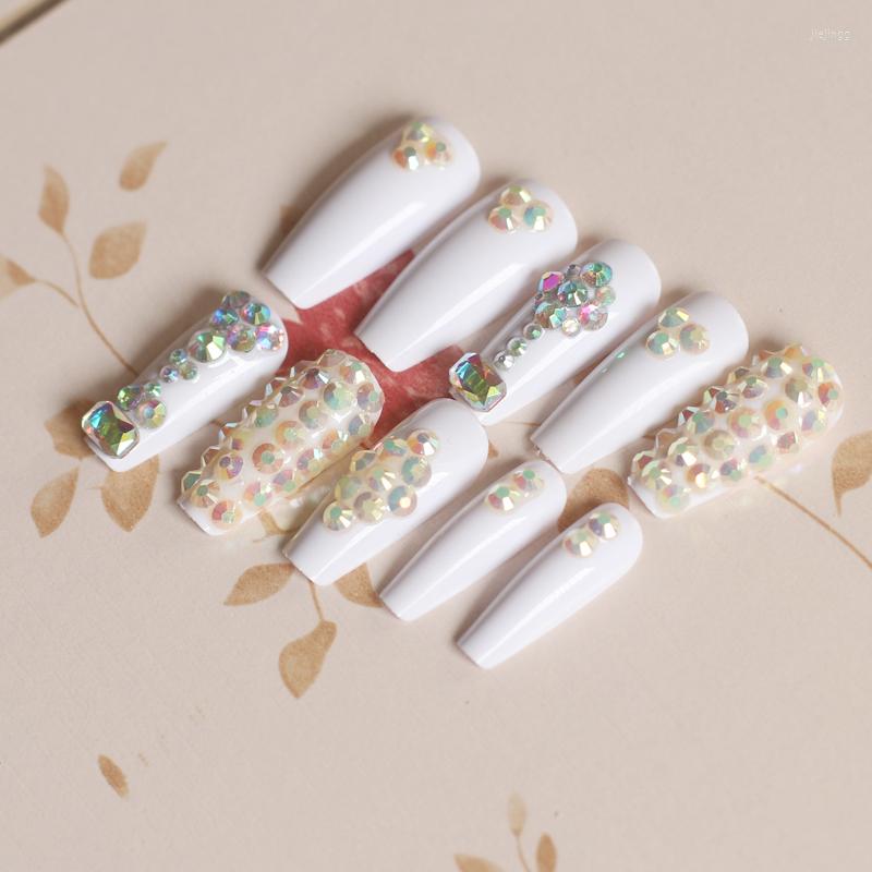 False Nails 24pcs Latest Candy Long Ballet Handmade Crystal Diamond Fake Sexy White PW-1
False Nails 24pcs Latest Candy Long Ballet Handmade Crystal Diamond Fake Sexy White PW-1
