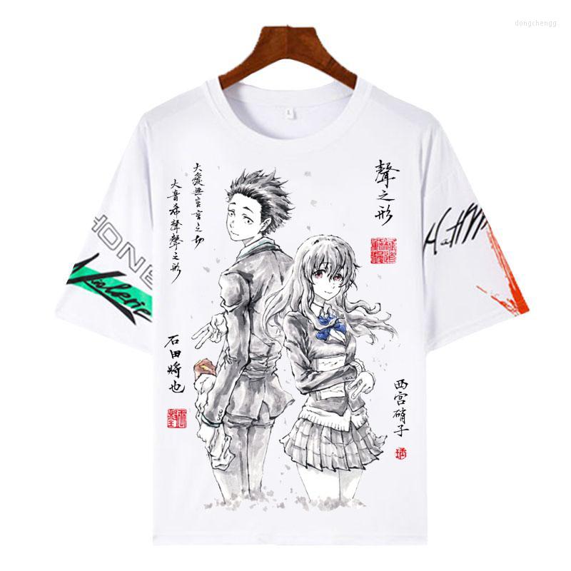 Men's T Shirts Anime The Shape Of Voice T-Shirts Ink Painting Printed Men Women Short Sleeve Tops Tee
Men's T Shirts Anime The Shape Of Voice T-Shirts Ink Painting Printed Men Women Short Sleeve Tops Tee