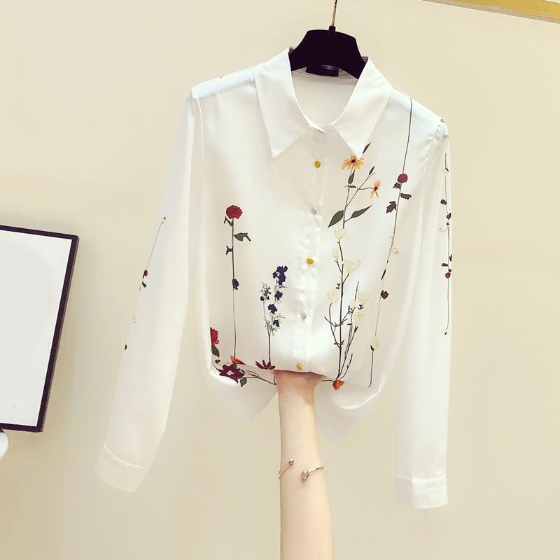 Women's Blouses Fashion Design Women Shirts Summer Turn-Down Collar Long-Sleeved Printed Chiffon Loose Office Lady Elegant Outwear Tops, White
Women's Blouses Fashion Design Women Shirts Summer Turn-Down Collar Long-Sleeved Printed Chiffon Loose Office Lady Elegant Outwear Tops, White