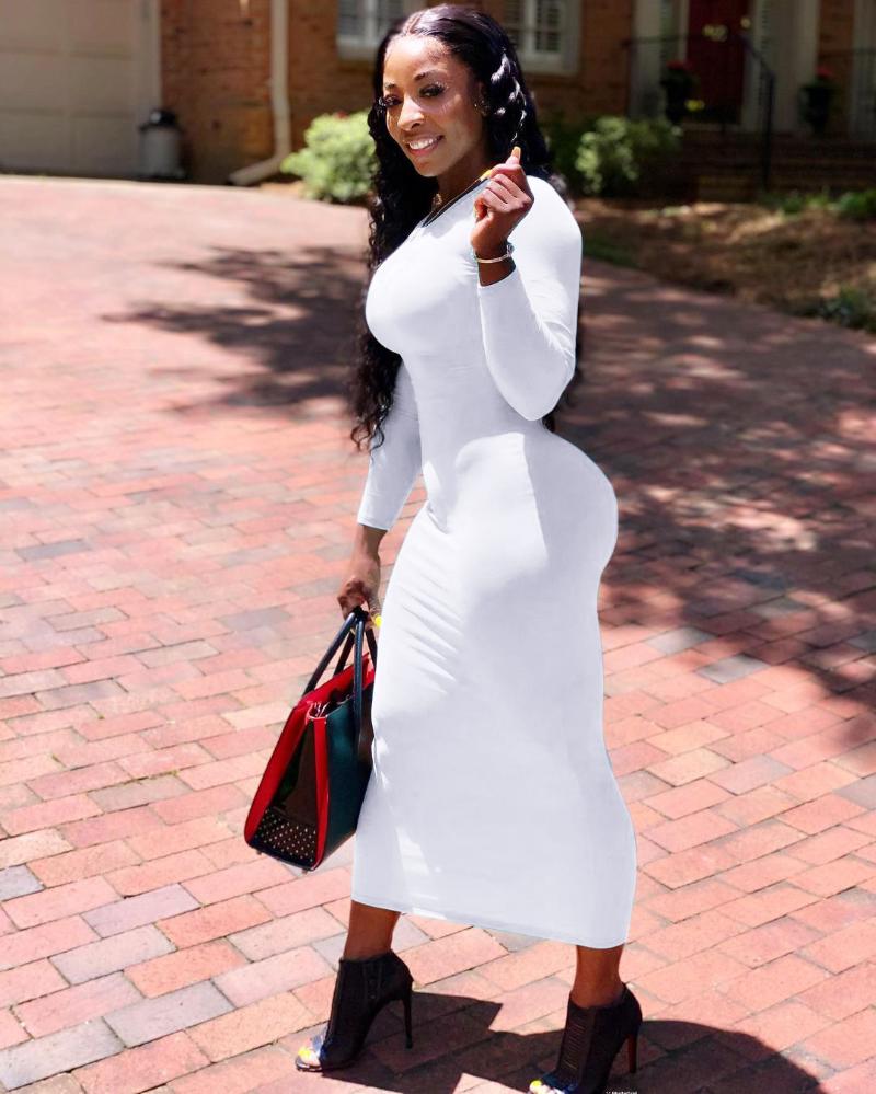 Casual Dresses 2023 Fashion Women' Sexy Pure Color Contracted Round Collar Waist Slim Temperament Dress, Black
Casual Dresses 2023 Fashion Women' Sexy Pure Color Contracted Round Collar Waist Slim Temperament Dress, Black