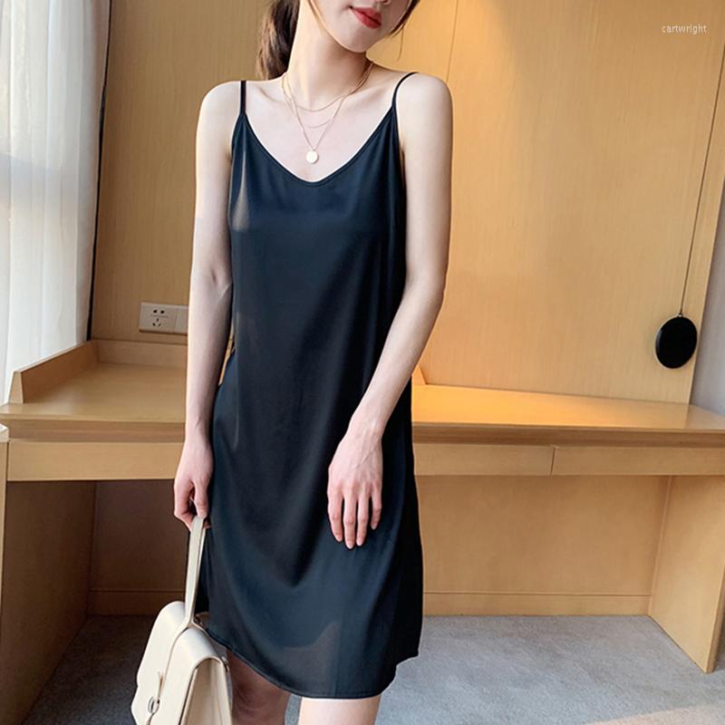 Casual Dresses Sexy Ankle Length Dress Loose Sleeveless V-neck Spaghetti Strap Sling Long Black Party Clothes Vestidos Women Clothing
Casual Dresses Sexy Ankle Length Dress Loose Sleeveless V-neck Spaghetti Strap Sling Long Black Party Clothes Vestidos Women Clothing
