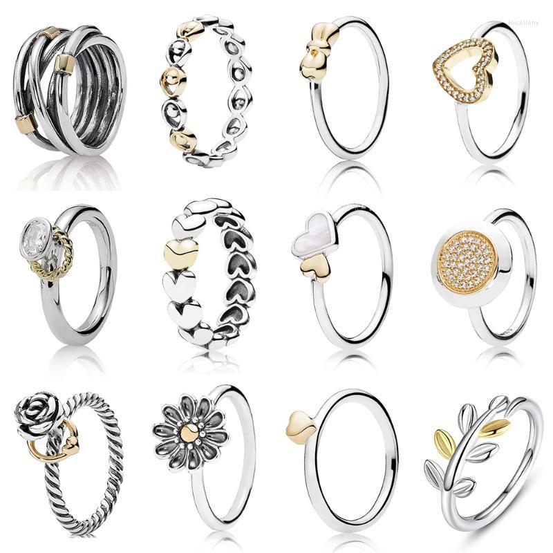 Cluster Rings Retro Small Daisy Golden Heart 925 Silver Ring Flower Fashion Personality Temperament Winding Tail Jewelry
Cluster Rings Retro Small Daisy Golden Heart 925 Silver Ring Flower Fashion Personality Temperament Winding Tail Jewelry