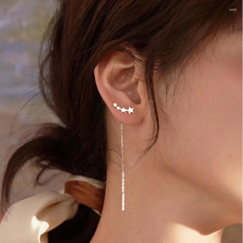 Dangle Earrings Real 925 Sterling Silver Zircon Star Tassel Drop For Fashion Women Party Fine Jewelry OL Accessories Gift EY3458
Dangle Earrings Real 925 Sterling Silver Zircon Star Tassel Drop For Fashion Women Party Fine Jewelry OL Accessories Gift EY3458