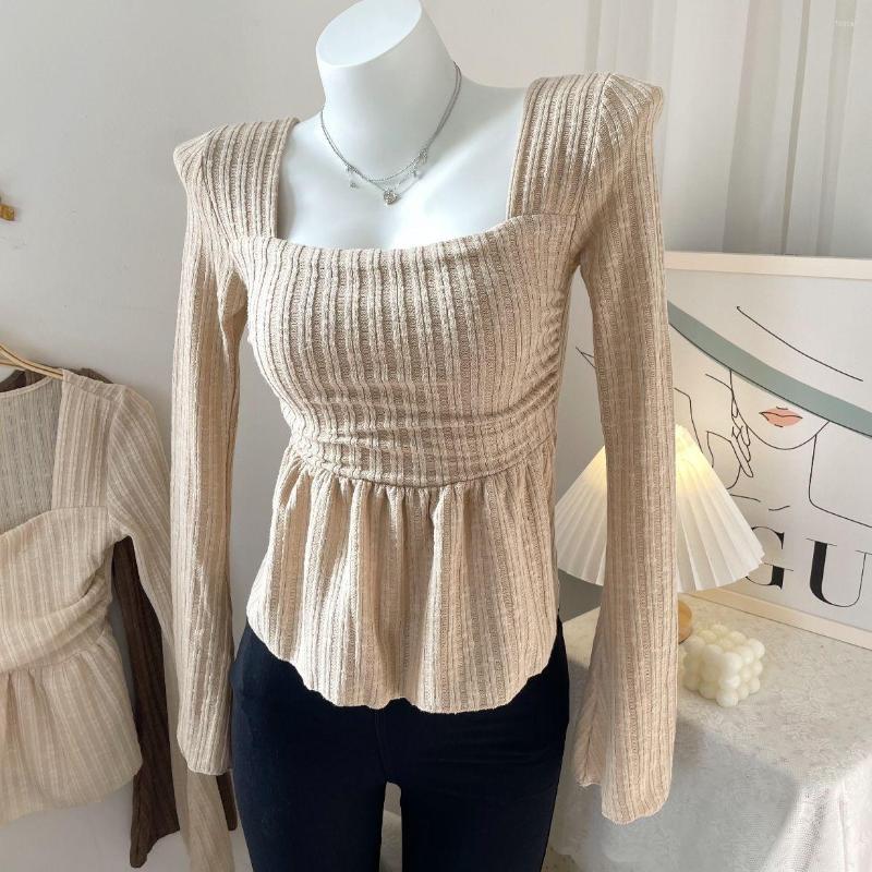 Women' T Shirts BEENLE Flared Sleeve Square Collar Long-sleeved Top Female Slim Skinny Bottoming Shirt Leggings T-shirt Sping Winter, Beige
Women' T Shirts BEENLE Flared Sleeve Square Collar Long-sleeved Top Female Slim Skinny Bottoming Shirt Leggings T-shirt Sping Winter, Beige