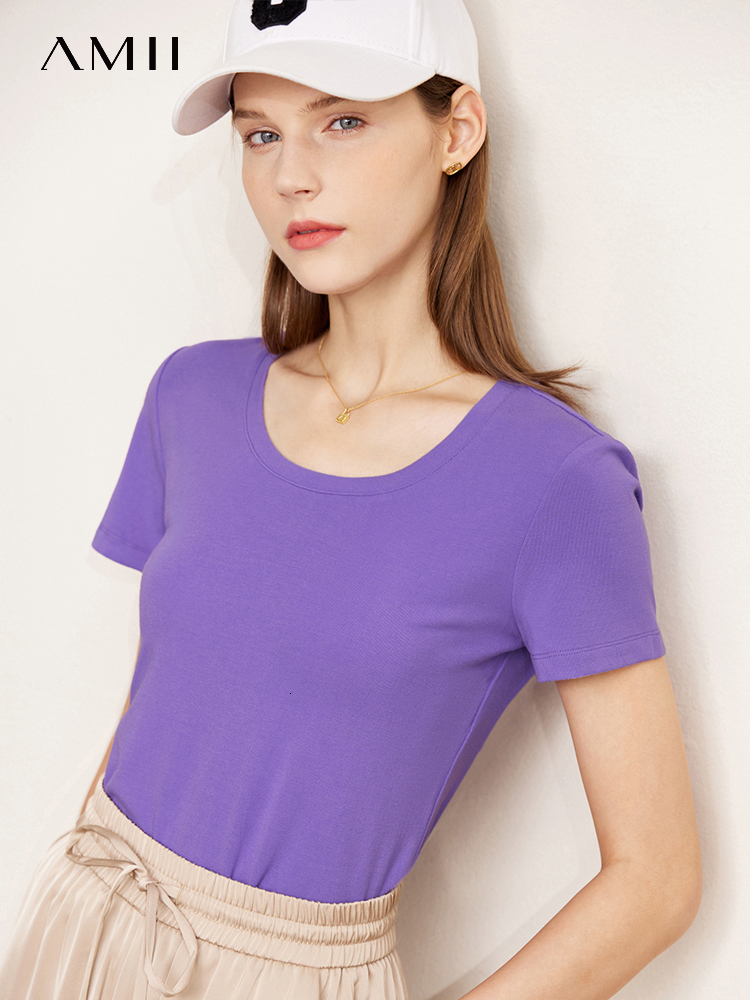 Women's T-Shirt Amii Minimalism Summer T-shirt for Women Cotton Short Sleeve Embroidery Fashion T-shirts Elegant Tees Female Tops 12230166 230414, Green
Women's T-Shirt Amii Minimalism Summer T-shirt for Women Cotton Short Sleeve Embroidery Fashion T-shirts Elegant Tees Female Tops 12230166 230414, Green