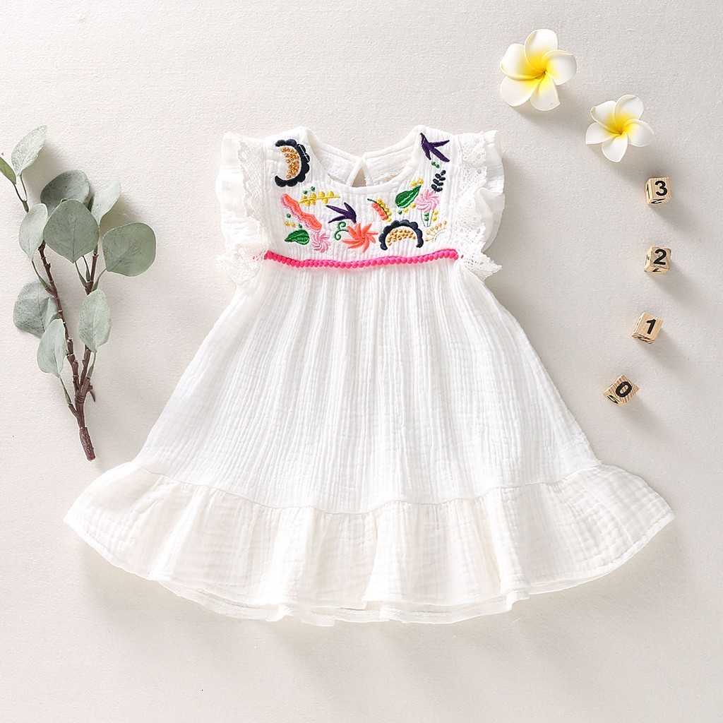 Girl's Dresses Infant Baby Girls Cotton Linen Pleated Short Sleeve Delicate Embroidery Swing White Summer Leisure 230413, Beige
Girl's Dresses Infant Baby Girls Cotton Linen Pleated Short Sleeve Delicate Embroidery Swing White Summer Leisure 230413, Beige