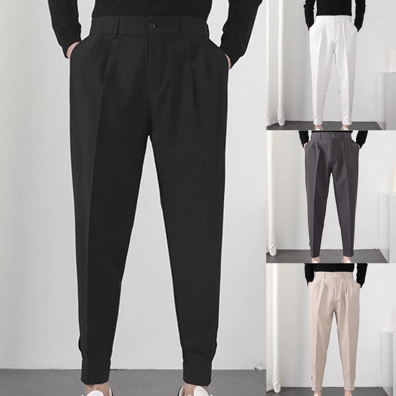Men's Pants Fashion Men Casual Elastic Waist Small Feet Thin Korean Style Pleated Tapered Male Blazer Streetwear, Gray
Men's Pants Fashion Men Casual Elastic Waist Small Feet Thin Korean Style Pleated Tapered Male Blazer Streetwear, Gray