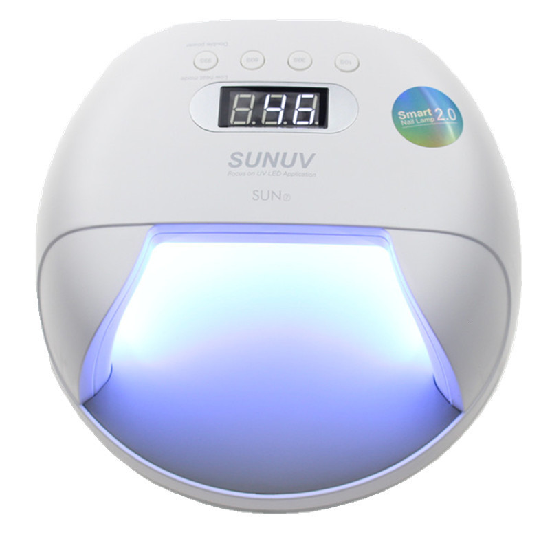 Nail Dryers SUN7 48W UV LED Power Storage Nail Lamp Double Light Source Nail Dryer Machine with Smart Timer Memory and Sensor With Battery 230414