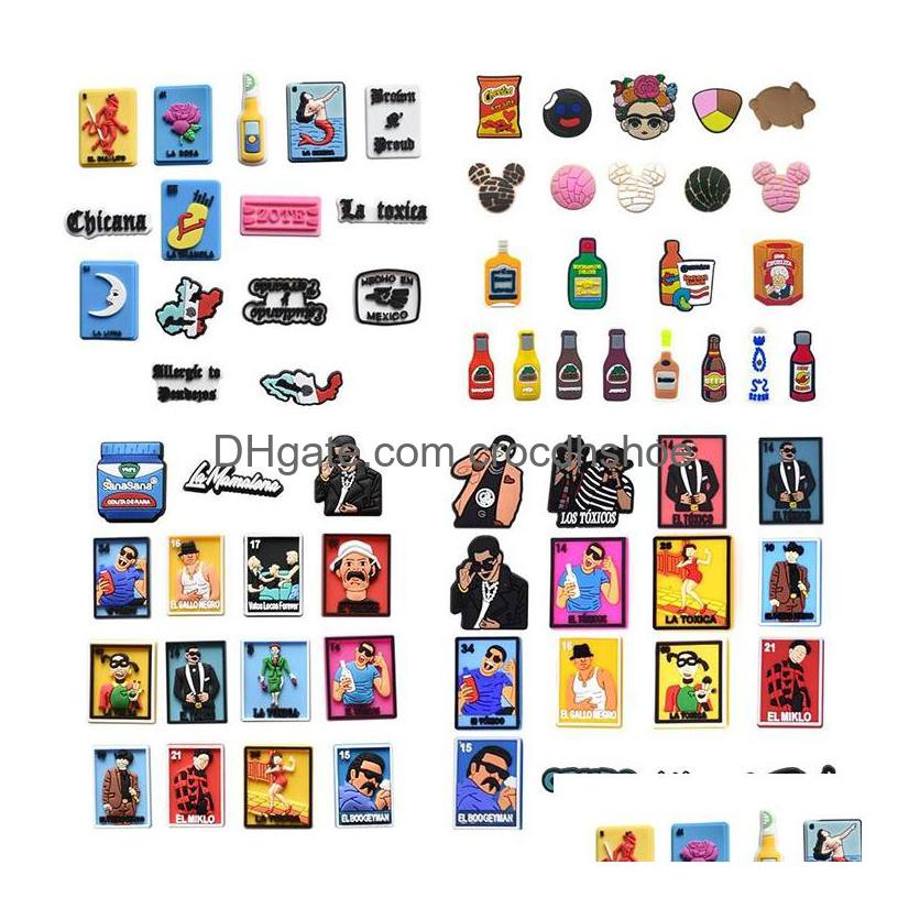 Shoe Parts Accessories Cartoon Mexican Charms Hole Slipper Croc For Kids Gifts Colorf Letter Animal Shoes Buckles Drop Delivery Otpe2
Shoe Parts Accessories Cartoon Mexican Charms Hole Slipper Croc For Kids Gifts Colorf Letter Animal Shoes Buckles Drop Delivery Otpe2