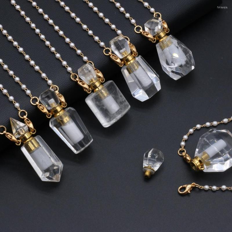 Chains Natural Stone Perfume Bottle Necklace White Quartz Pearl Chain For Women Free Gift Accessory Glasses Frames
Chains Natural Stone Perfume Bottle Necklace White Quartz Pearl Chain For Women Free Gift Accessory Glasses Frames