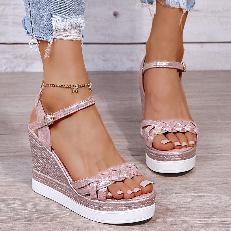 Sandals Women Summer Wedge Heel Platform Strap Open Toe Chunky Bottom Casual Shoes 2023 High Fashion, Pink 1
Sandals Women Summer Wedge Heel Platform Strap Open Toe Chunky Bottom Casual Shoes 2023 High Fashion, Pink 1