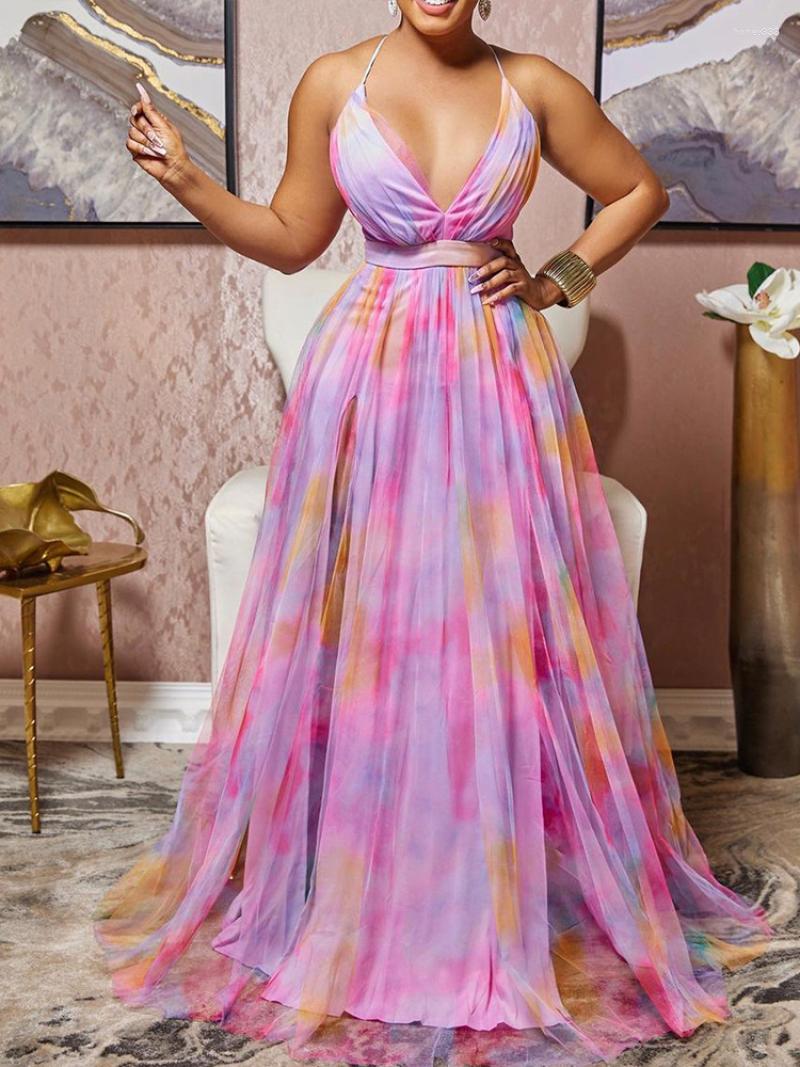 Casual Dresses Ball Gown Tulle Long Dress For Women Party 2023 Spring Summer Tie Dye Print Luxury Vintage Spaghetti Strap Lady Clothes, Pink
Casual Dresses Ball Gown Tulle Long Dress For Women Party 2023 Spring Summer Tie Dye Print Luxury Vintage Spaghetti Strap Lady Clothes, Pink