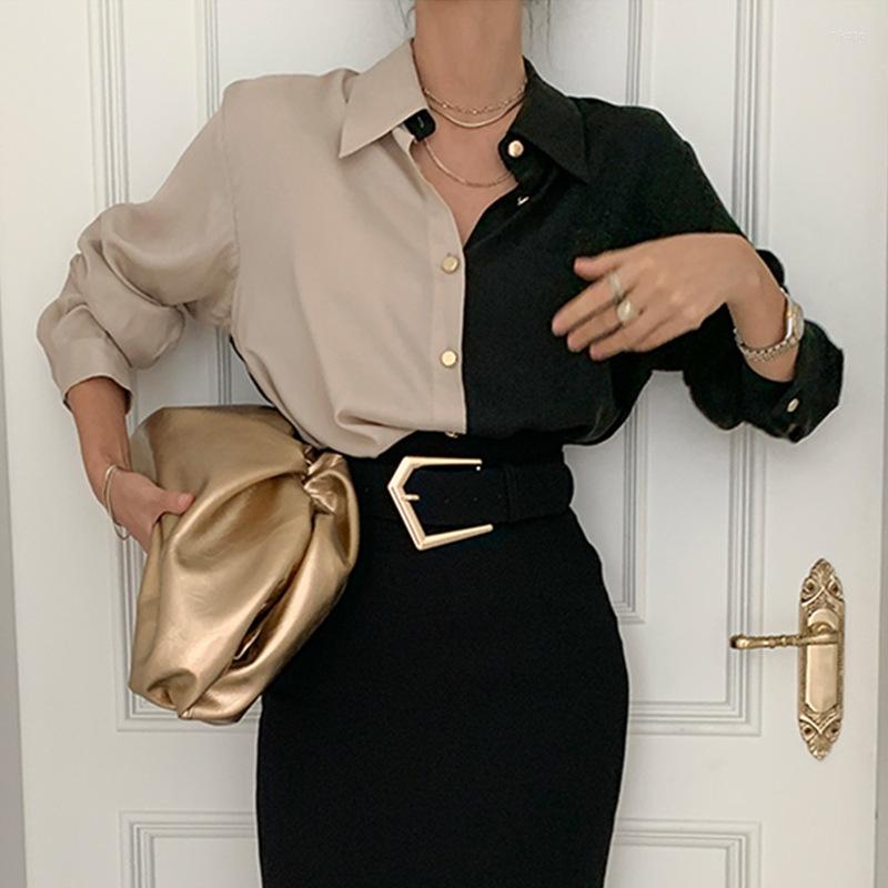 Women's Blouses Vintage Shirts Women Autumn Chic Patchwork Office Ladies Casual Tops Slim Long Sleeve Blusas Mujer, Brown
Women's Blouses Vintage Shirts Women Autumn Chic Patchwork Office Ladies Casual Tops Slim Long Sleeve Blusas Mujer, Brown