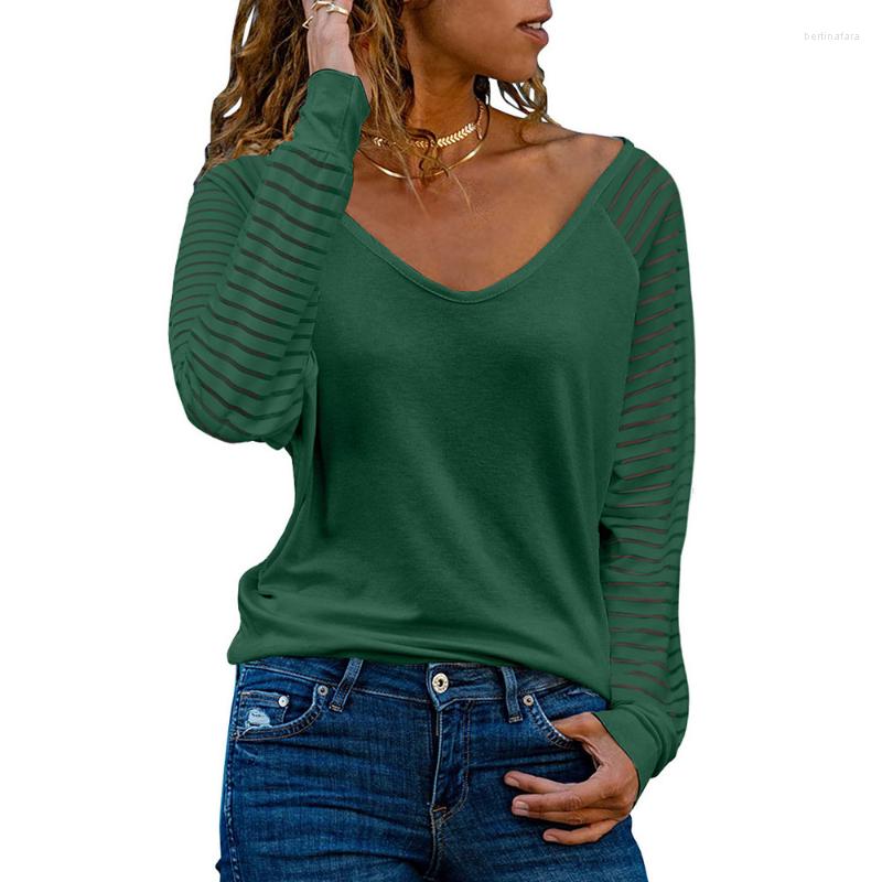 Women' T Shirts Autumn Woman Tshirts Solid Color V-Neck Hollow Stripes Green Long Sleeve Loose Aesthetic Women' Fall Clothing, White
Women' T Shirts Autumn Woman Tshirts Solid Color V-Neck Hollow Stripes Green Long Sleeve Loose Aesthetic Women' Fall Clothing, White