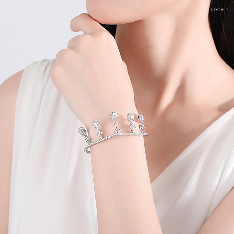 Bangle Fashion For Women Wedding Party Gifts Copper Winter Open Jewelry Ladies Classic