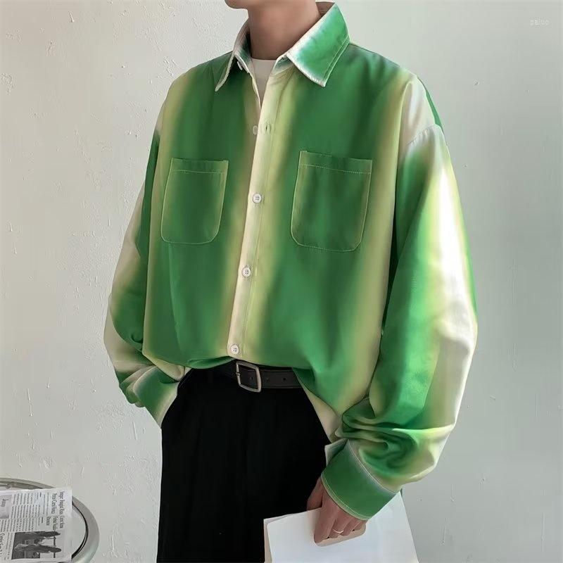 Men's Casual Shirts Spring Long-sleeved Shirt Men Fashion Social Mens Dress Korean Loose Ice Silk Green Tie-dyed
Men's Casual Shirts Spring Long-sleeved Shirt Men Fashion Social Mens Dress Korean Loose Ice Silk Green Tie-dyed
