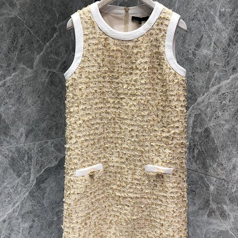 Casual Dresses Korean Fashion Womens Sleeveless O-Neck Tweed Vest Streetwear Summer Fake Pocket Qualities Ladies Slim, Picture shown
Casual Dresses Korean Fashion Womens Sleeveless O-Neck Tweed Vest Streetwear Summer Fake Pocket Qualities Ladies Slim, Picture shown