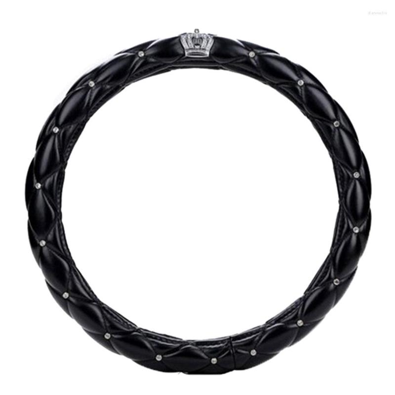 Steering Wheel Covers 38cm Luxury Crystal Crown Studded Rhinestone Covered PU Leather Car Cover Steerings
Steering Wheel Covers 38cm Luxury Crystal Crown Studded Rhinestone Covered PU Leather Car Cover Steerings