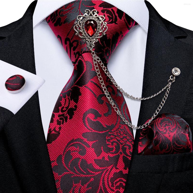 Bow Ties Fashion Red Floral Paisley Men Neck Tie Handkerchief Brooch Chain 8cm Width Silk Jacquard Woven Business Wedding DiBanGu
Bow Ties Fashion Red Floral Paisley Men Neck Tie Handkerchief Brooch Chain 8cm Width Silk Jacquard Woven Business Wedding DiBanGu