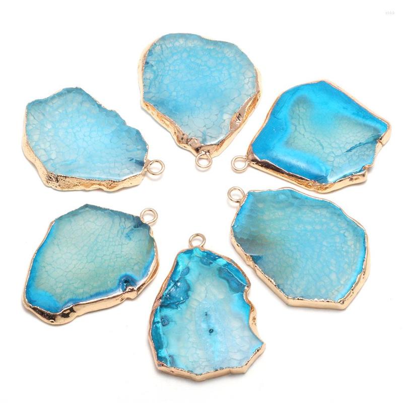 Pendant Necklaces Natural Stone Gem Irregular Shape Blue Agate Handmade Crafts DIY Clear Elegant Necklace Jewelry Accessories Gift Making 
Pendant Necklaces Natural Stone Gem Irregular Shape Blue Agate Handmade Crafts DIY Clear Elegant Necklace Jewelry Accessories Gift Making