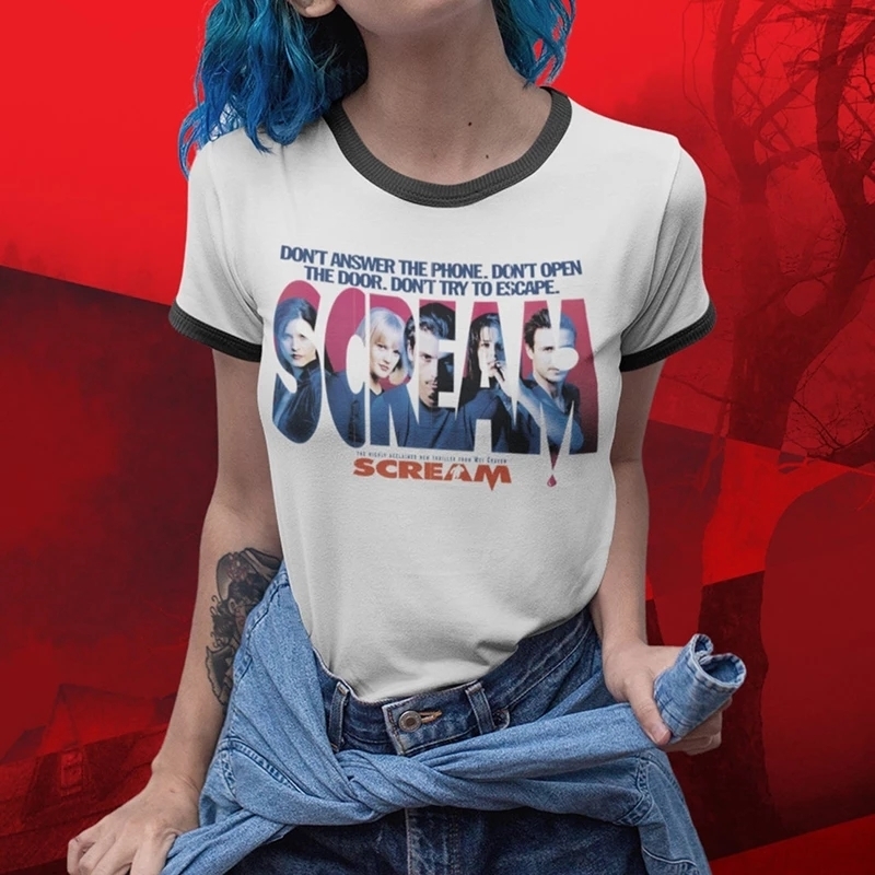 Men's T-Shirts kuakuayu HJN Scream Fashion Tees Dont Answer the Phone dont Open the Door Dont Try to Escape Women Tees Scream T-Shirt 230414