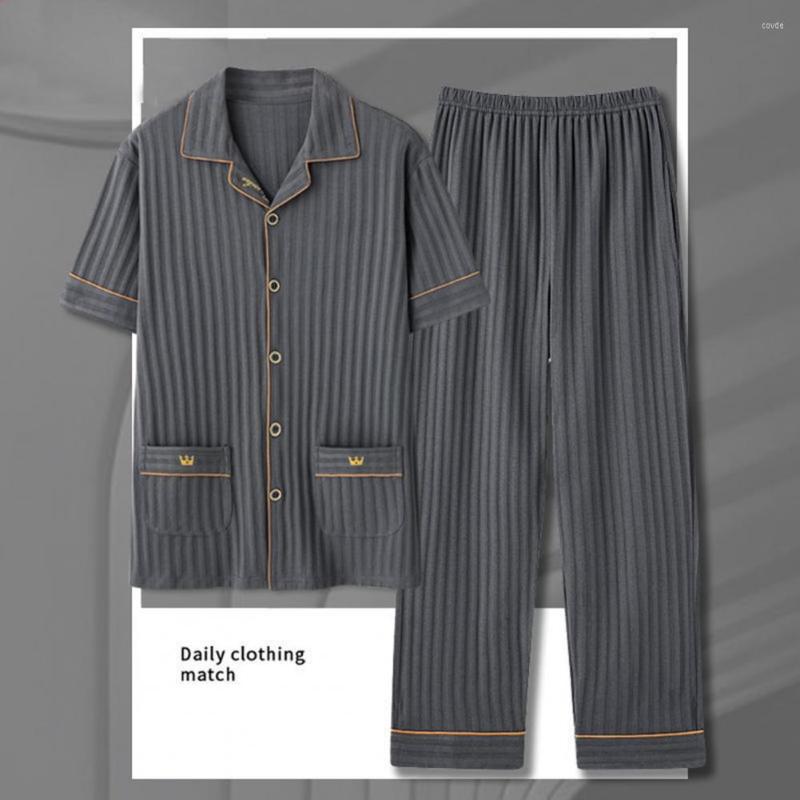 Men's Sleepwear Summer Top Pants Loungewear Set 2Pcs/Set Lapel Short Sleeve Pockets Buttons Placket Pajama Men, Apricot
Men's Sleepwear Summer Top Pants Loungewear Set 2Pcs/Set Lapel Short Sleeve Pockets Buttons Placket Pajama Men, Apricot