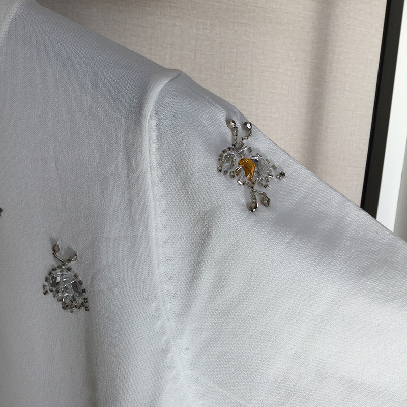 Women's T-Shirt Fashion Beading Diamonds Bee T Shirt O-Neck Short Sleeve Tops Loose Baggy Summer Clothes For Women Clothing Woman Tshirts 230414