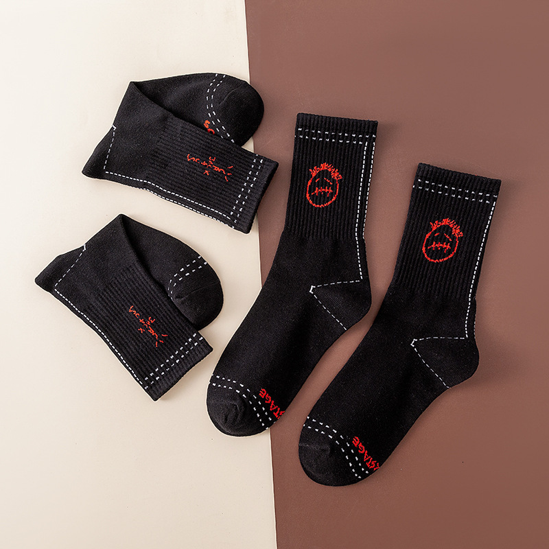 Sports Socks Cactus Jack Men sport sock cotton Streetwear Street Style Hip Hop Skate Compression For Women 230413