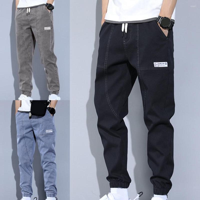 Men's Jeans Men Solid Color Elastic Waist Drawstring Ankle Banded Spring Pants For Daily Wear, Black
Men's Jeans Men Solid Color Elastic Waist Drawstring Ankle Banded Spring Pants For Daily Wear, Black