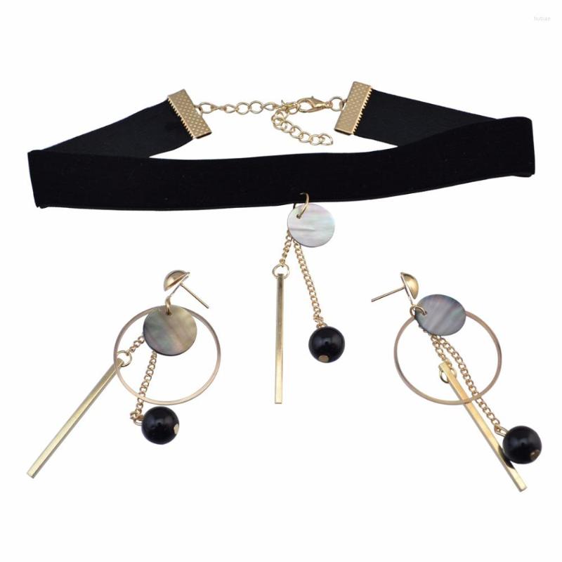 Necklace Earrings Set Idealway Fashion Stainless Steel Jewelry Leather Choker & Boho Geometric Women Wholesale, Picture shown
Necklace Earrings Set Idealway Fashion Stainless Steel Jewelry Leather Choker & Boho Geometric Women Wholesale, Picture shown