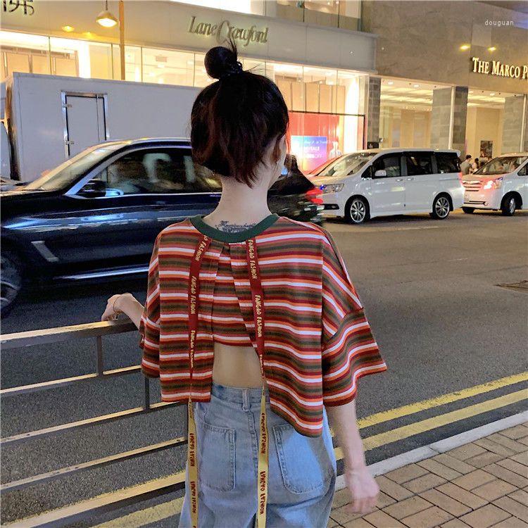 Women's T Shirts Crop T-shirt Tops For Women Sexy Stripes Backless Top Vintage 90s Dongdaemun Korean Clothing Japanese Y2k Streetwear Kpop, Stripe
Women's T Shirts Crop T-shirt Tops For Women Sexy Stripes Backless Top Vintage 90s Dongdaemun Korean Clothing Japanese Y2k Streetwear Kpop, Stripe