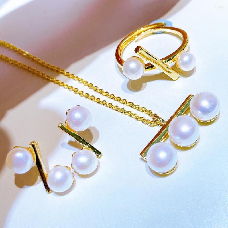 Necklace Earrings Set Balance Beam Design Jewelry White Natural Freshwater Pearl Earrings/Rings/Necklace, Picture shown
Necklace Earrings Set Balance Beam Design Jewelry White Natural Freshwater Pearl Earrings/Rings/Necklace, Picture shown