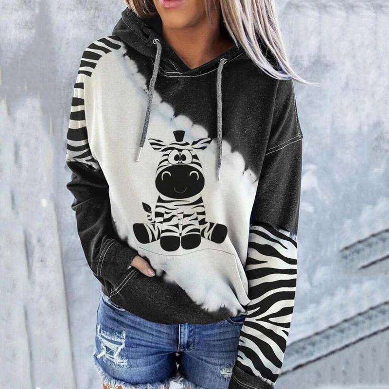 Women's T Shirts Spring Fall Women Long Sleeve Color Block Cow Print Pockets Hooded Tops Female Harajuku Casual Drawstring T-shirts, Black
Women's T Shirts Spring Fall Women Long Sleeve Color Block Cow Print Pockets Hooded Tops Female Harajuku Casual Drawstring T-shirts, Black