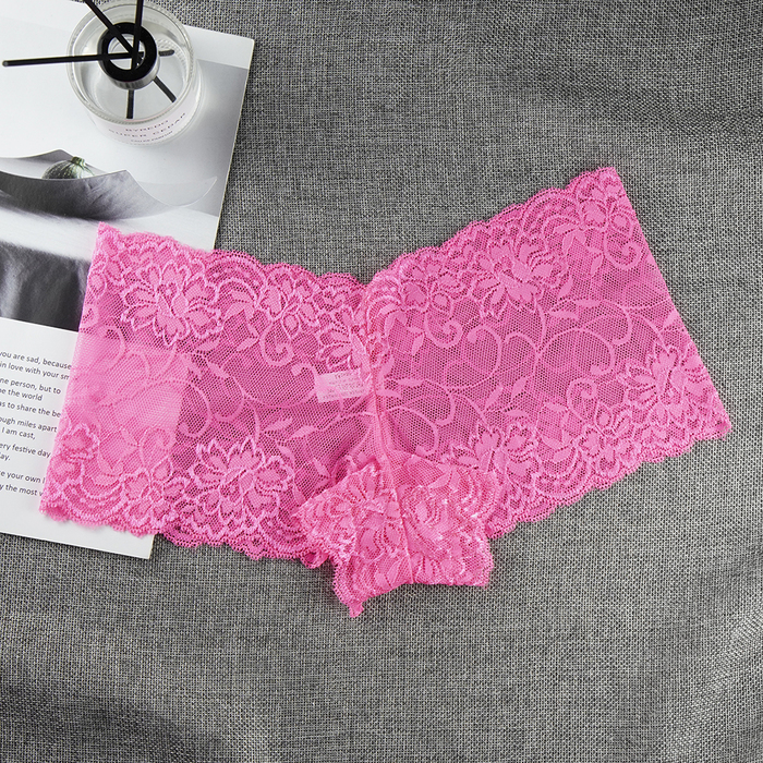 Women's Panties 6 Pieces Ladies Lace Panties Sexy Underwear Women Boyshort Thin Underpants Boxer See Through Femme Plus Size 230414