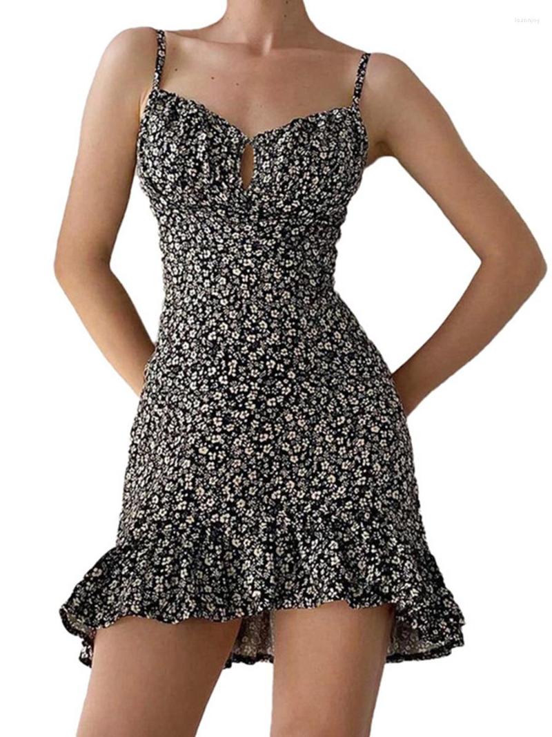 Casual Dresses Kimydreama Women Summer Floral Mini Dress Sleeveless Spaghetti Strap Ruffle Frill Beach A-Line Sundress, Black
Casual Dresses Kimydreama Women Summer Floral Mini Dress Sleeveless Spaghetti Strap Ruffle Frill Beach A-Line Sundress, Black
