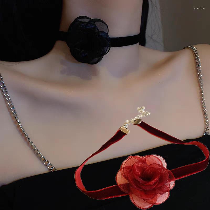 Choker Black Rose Flower Organza Necklace For Women Party Sexy Lace Collar Neckband Chokers Wedding Clavicle Chain Jewelry Gift
Choker Black Rose Flower Organza Necklace For Women Party Sexy Lace Collar Neckband Chokers Wedding Clavicle Chain Jewelry Gift