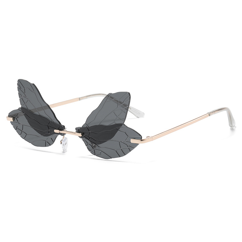 Butterfly Sunglasses Personalized Dragonfly Wings Beautiful Fashion Gradient Sunglasses