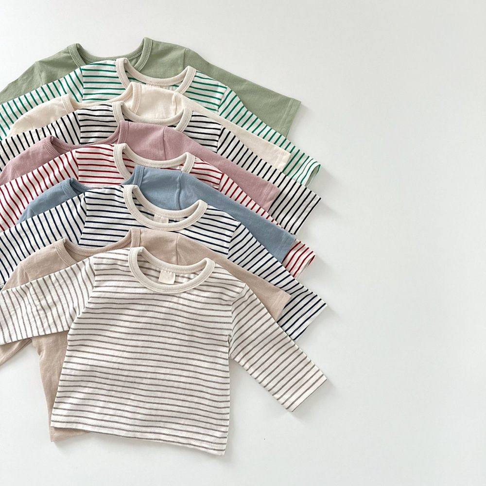 T-shirts Spring Baby T-Shirts Infant Girls Striped Base T Shirt Boys Cotton Round Neck Tops 230414, Blue
T-shirts Spring Baby T-Shirts Infant Girls Striped Base T Shirt Boys Cotton Round Neck Tops 230414, Blue