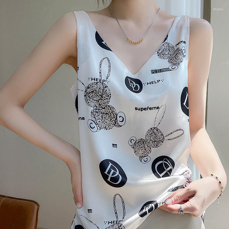 Women' Tanks MVLYFLRT 2023 Summer T-shirt Women' V-Neck Wide Shoulder Strap Tank Top Fashion Print Knitted Satin Versatile, Black
Women' Tanks MVLYFLRT 2023 Summer T-shirt Women' V-Neck Wide Shoulder Strap Tank Top Fashion Print Knitted Satin Versatile, Black