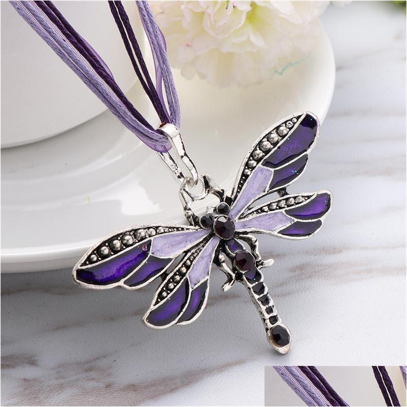 Pendant Necklaces Enamel Dragonfly Necklace Lace Wax Rope Chain Bohemian Statement Crystal For Women Jewelry Drop Delivery Pe Dhgarden Dhigs
Pendant Necklaces Enamel Dragonfly Necklace Lace Wax Rope Chain Bohemian Statement Crystal For Women Jewelry Drop Delivery Pe Dhgarden Dhigs