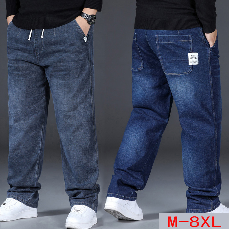 Men's Jeans 8XL Oversize Blue Jeans Mens Straight Denim Pants Men Plus Size Jeans Loose Trousers Male Causal Pants Elastic Waist Black Jeans 230414
Men's Jeans 8XL Oversize Blue Jeans Mens Straight Denim Pants Men Plus Size Jeans Loose Trousers Male Causal Pants Elastic Waist Black Jeans 230414