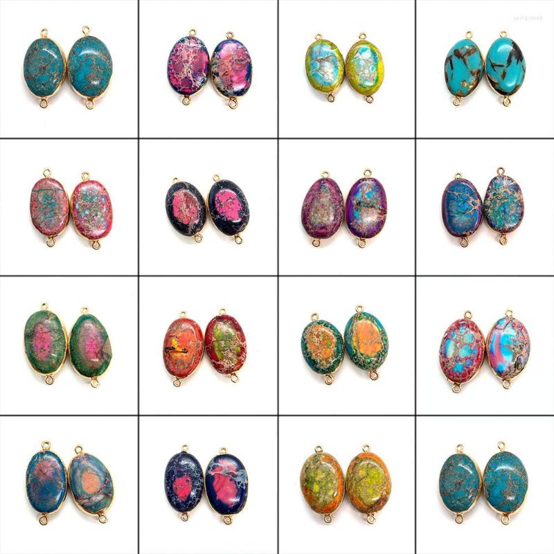 Charms Natural Emperor Stone Double Hole Connector Oval Egg Shape Pendant For Jewelry Making DIY Bracelet Necklaces Accessories
Charms Natural Emperor Stone Double Hole Connector Oval Egg Shape Pendant For Jewelry Making DIY Bracelet Necklaces Accessories
